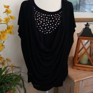 Black studded top
